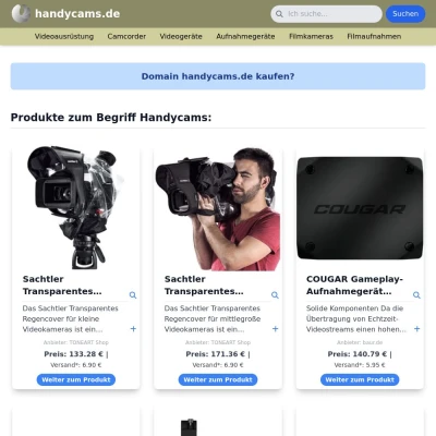 Screenshot handycams.de