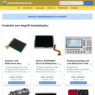 Screenshot handydisplay24.de