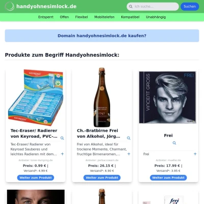 Screenshot handyohnesimlock.de