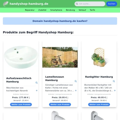 Screenshot handyshop-hamburg.de