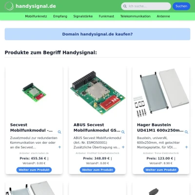 Screenshot handysignal.de
