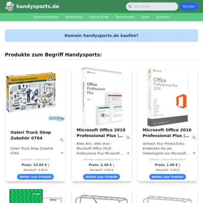 Screenshot handysports.de