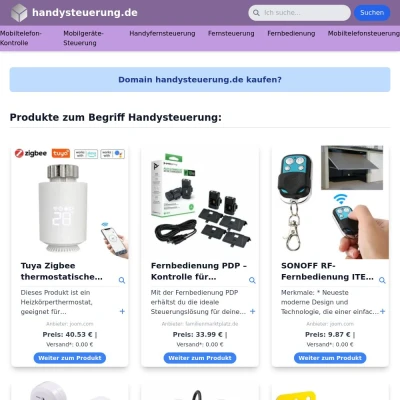 Screenshot handysteuerung.de