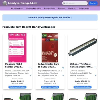 Screenshot handyvertraege24.de