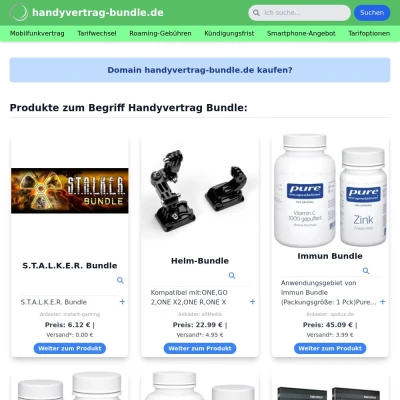 Screenshot handyvertrag-bundle.de