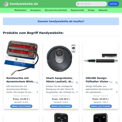 Screenshot handywebsite.de