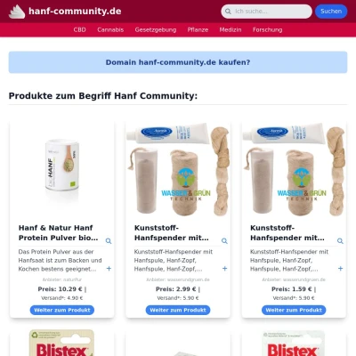 Screenshot hanf-community.de