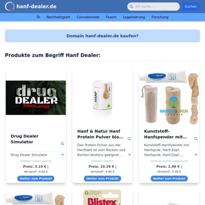 Screenshot hanf-dealer.de