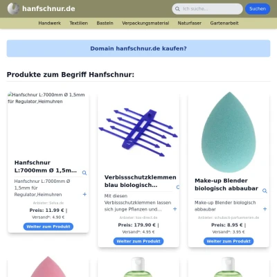 Screenshot hanfschnur.de
