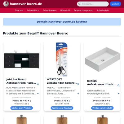 Screenshot hannover-buero.de