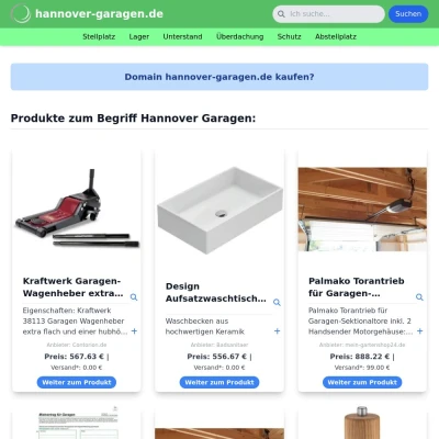 Screenshot hannover-garagen.de