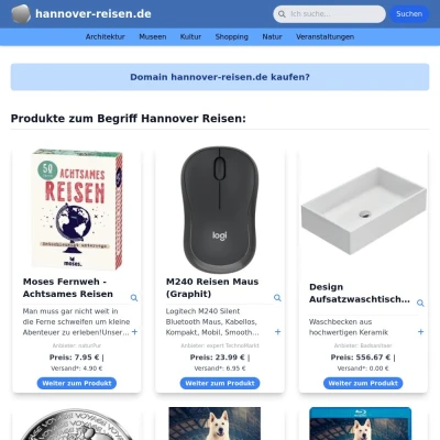 Screenshot hannover-reisen.de
