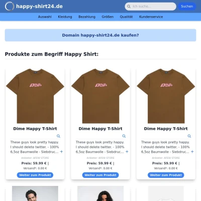 Screenshot happy-shirt24.de