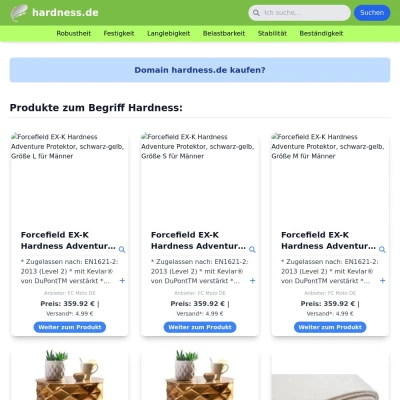 Screenshot hardness.de