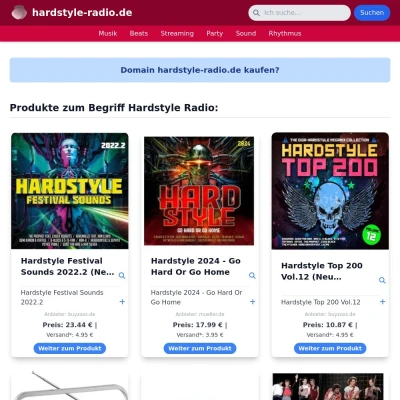 Screenshot hardstyle-radio.de