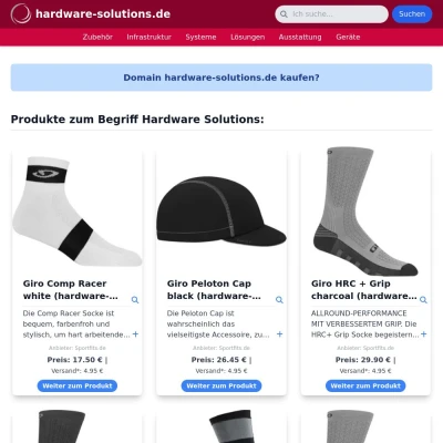 Screenshot hardware-solutions.de