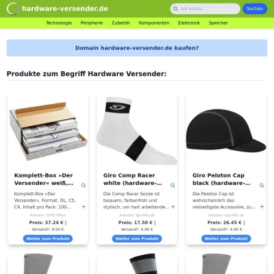 Screenshot hardware-versender.de