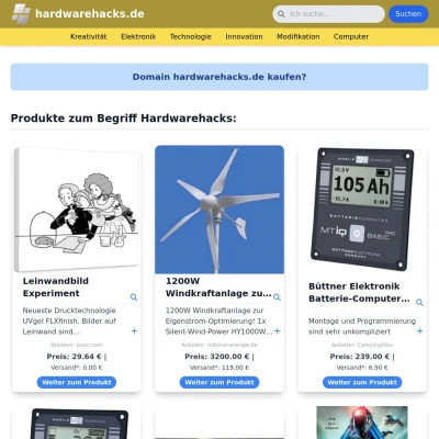Screenshot hardwarehacks.de