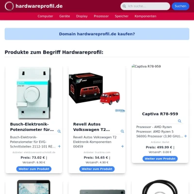 Screenshot hardwareprofil.de