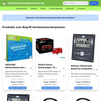 Screenshot hardwaresonderposten.de