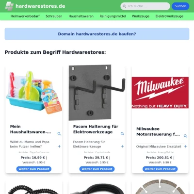 Screenshot hardwarestores.de