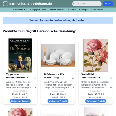 Screenshot harmonische-beziehung.de