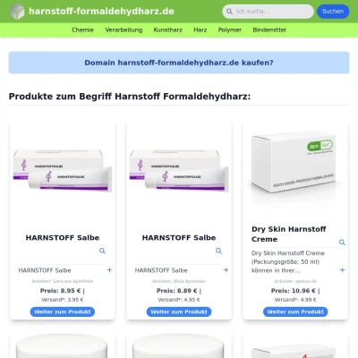Screenshot harnstoff-formaldehydharz.de