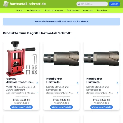 Screenshot hartmetall-schrott.de