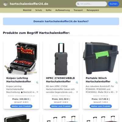 Screenshot hartschalenkoffer24.de