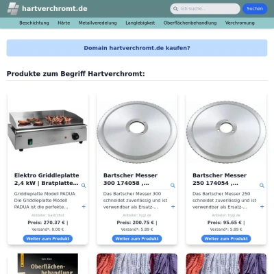 Screenshot hartverchromt.de