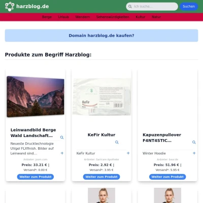 Screenshot harzblog.de