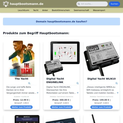 Screenshot hauptbootsmann.de