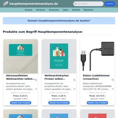 Screenshot hauptkomponentenanalyse.de