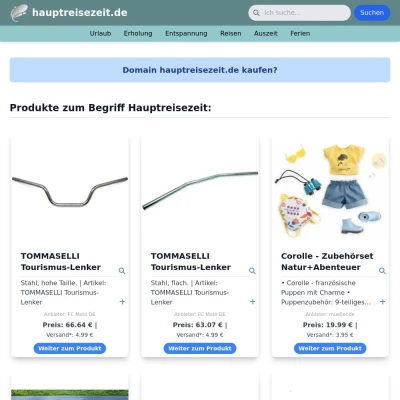 Screenshot hauptreisezeit.de