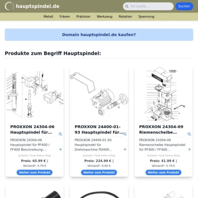 Screenshot hauptspindel.de
