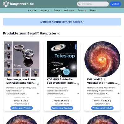 Screenshot hauptstern.de