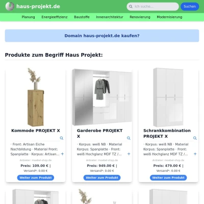 Screenshot haus-projekt.de