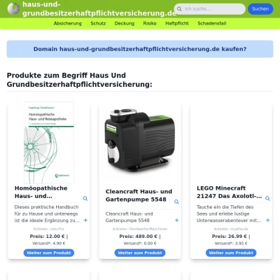 Screenshot haus-und-grundbesitzerhaftpflichtversicherung.de