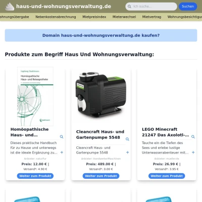 Screenshot haus-und-wohnungsverwaltung.de