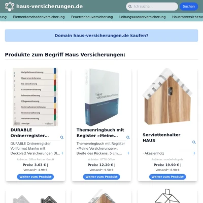 Screenshot haus-versicherungen.de
