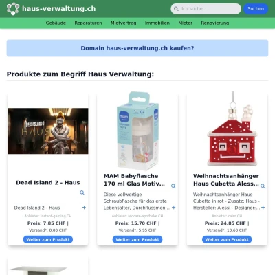 Screenshot haus-verwaltung.ch