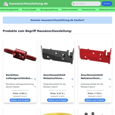 Screenshot hausanschlussleitung.de