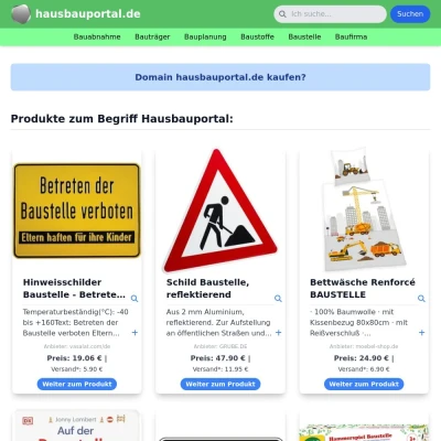 Screenshot hausbauportal.de