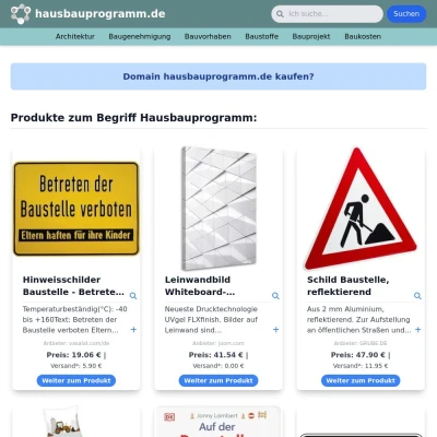 Screenshot hausbauprogramm.de