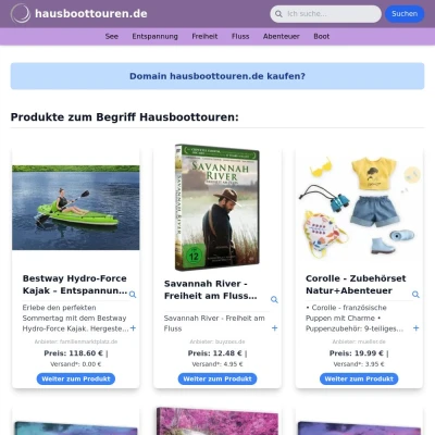 Screenshot hausboottouren.de