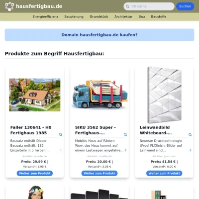 Screenshot hausfertigbau.de