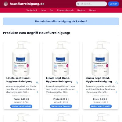 Screenshot hausflurreinigung.de