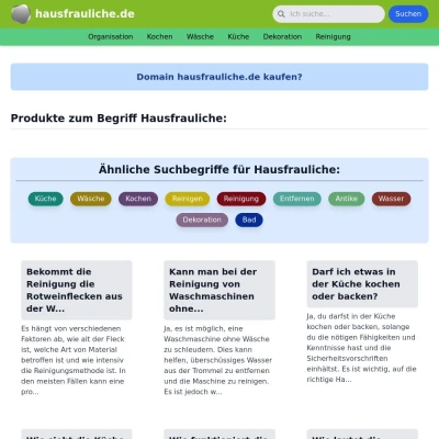 Screenshot hausfrauliche.de