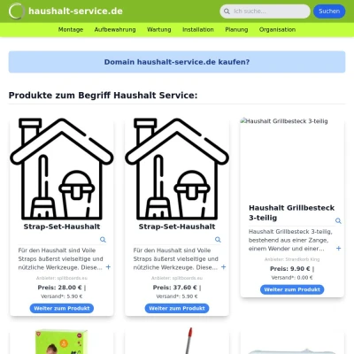 Screenshot haushalt-service.de