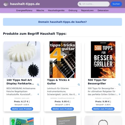 Screenshot haushalt-tipps.de